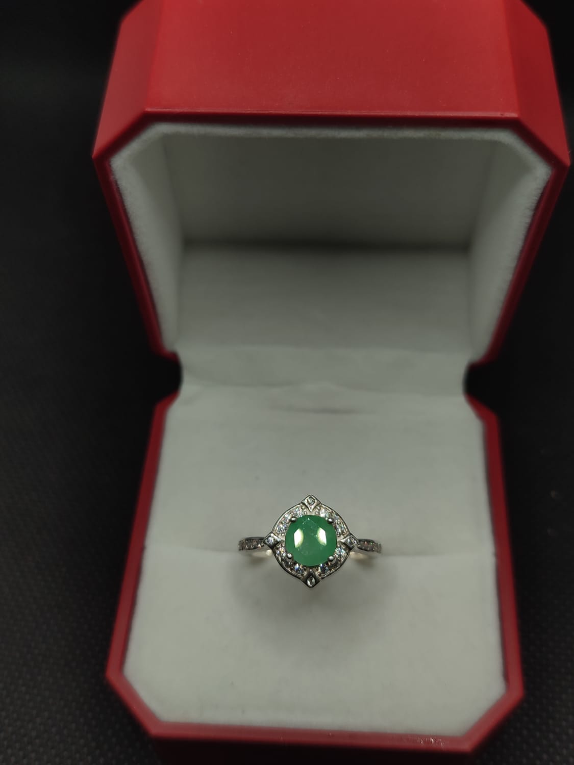 Anillo De Plata Con Esmeralda